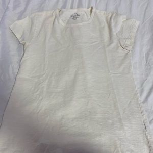 Women’s J. Crew white and grey classic t shirts.
